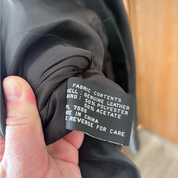 Alfani Black Women's Leather Zip-Front Jacket - Picture 7 of 7